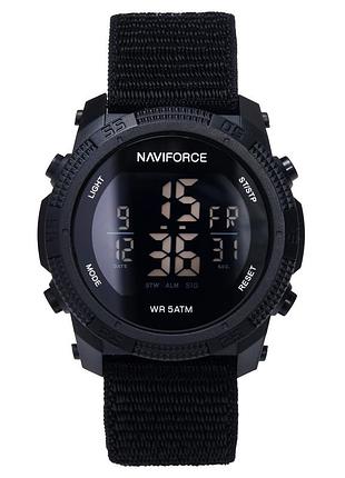 Мужские наручные часы naviforce europe armor black механические, 2 ремешка.