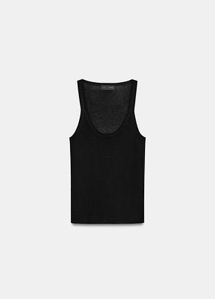 Тонкий трикотажний топ zara new