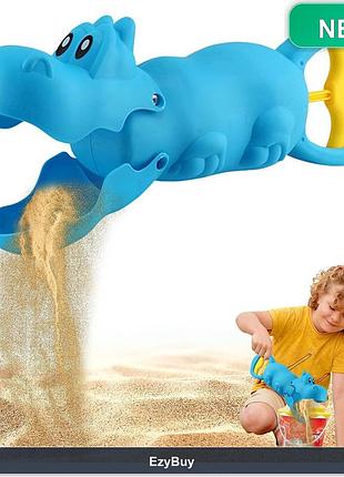 Дитячий загребач для піску з механізмом затискання та великою ручкою для зручного керування маленькими руками