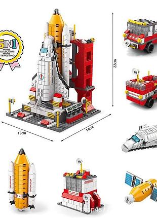 Конструктор leantoys космічний корабель 1000 деталей, сумісний із lego