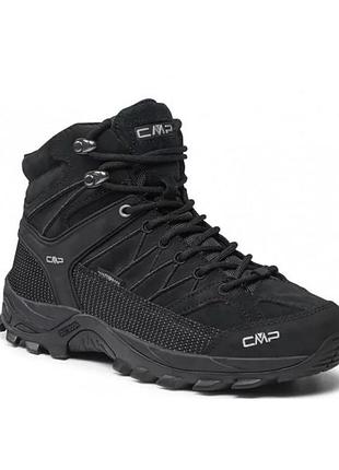 Ботинки мужские cmp rigel mid trekking shoes wp nero-nero