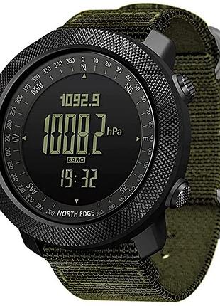 Чоловічий наручний годинник north edge apache green 5bar механічний, з компасом.