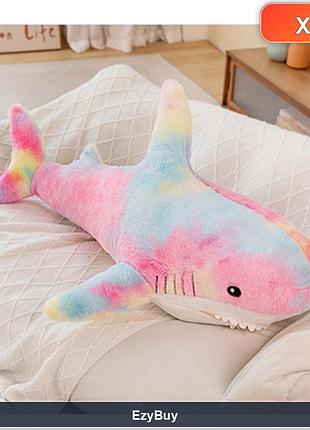Плюшева іграшка-подушка giant shark довжиною 90 см для комфортного сну та відпочинку дитини, м'який фланелевий матеріал