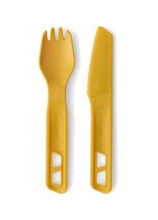 Набор столовых приборов sea to summit passage cutlery set 2 piece arrowwood yellow
