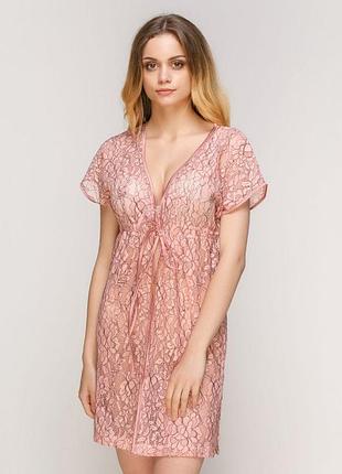Туника женская, гипюр, розовый. serenade, модель 0011 l/xl