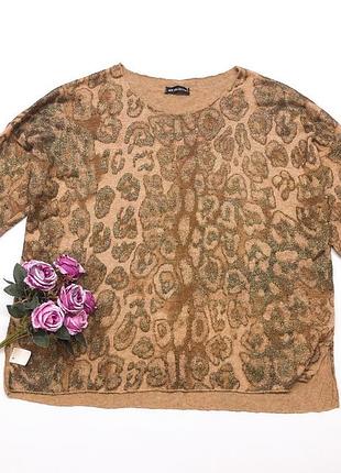 Джемпер вільний у леопардовий принт new collection, італія.