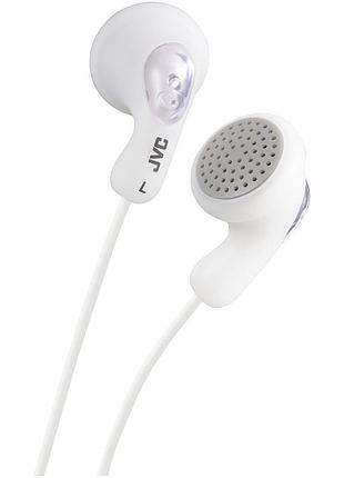 Навушники, jvc ha-f14-wn-u білий in-ear (вкладиші) м'який гумовий корпус 13.5мм неодимові 16 ом 16 гц–20 кгц 90 дб 3.5 мм