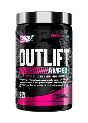 Передтренувальний комплекс nutrex outlift amped для енергії та концентрації, полуниця-кавун, 440,3 г