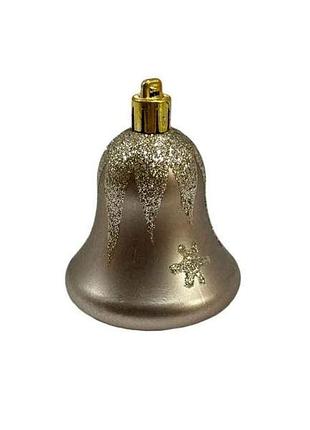 Набір ялинкових прикрас 6см золото 6шт/наб bell m47960 тм stenson