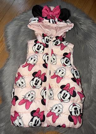 Супер крута стильна жилетка безрукавка з minnie mouse на дівчинку 6р pepco