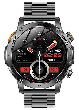Чоловічий смартгодинник uwatch power ultra steel 2 ремінці.