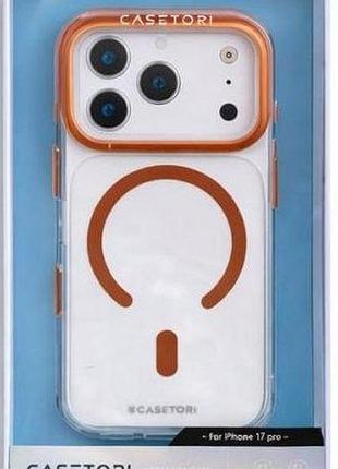 Чохол-накладка casetori aluminium для iphone 17 pro помаранчевий