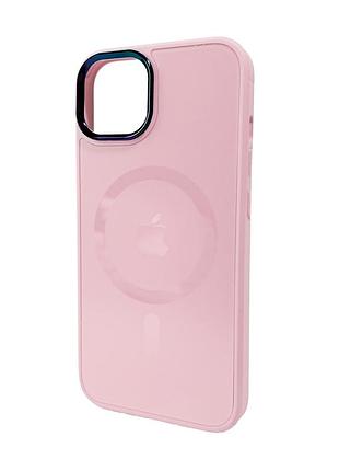 Чохол-накладка ag glass sapphire magsafe logo для apple iphone 12/12 pro рожеве золото