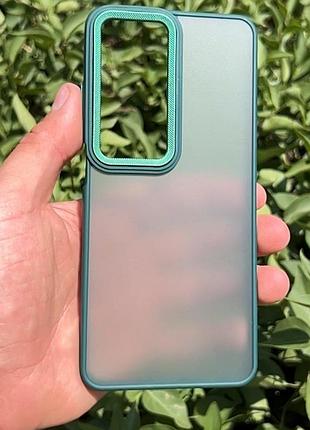 Чохол-накладка case lab nebula metal для samsung a05s темно-зелений