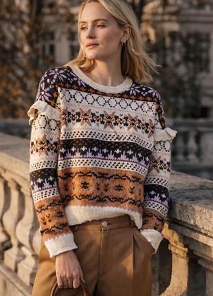 Уютный экологичный свитер в скандинавском стиле thought alia organic cotton sweater размер 36