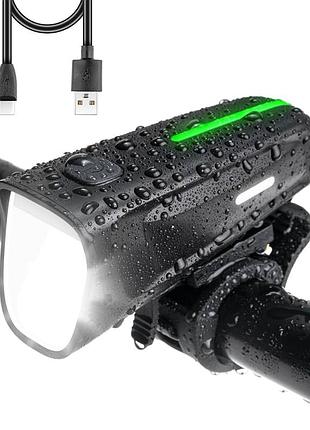 Велофара bolei lf-30 + задний фонарь lr-01, 100 lux, usb - лёгкий б/у