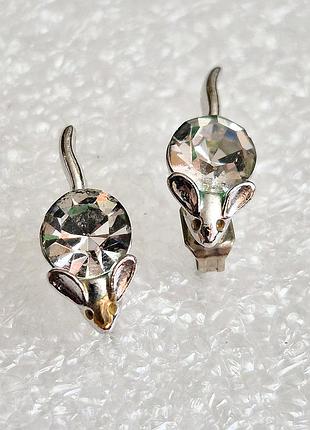 Сережки "мишинятя" цвяшки "мишки"  миша