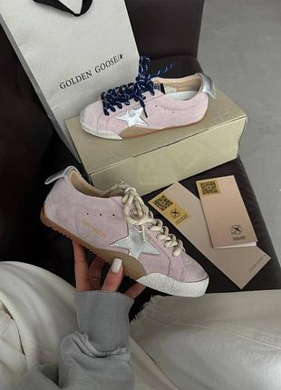 Кеди golden goose true star pink white