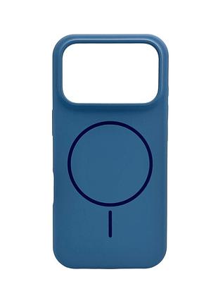 Чохол-накладка cosmic silicone magnetic для apple iphone 17 pro azure блакитний