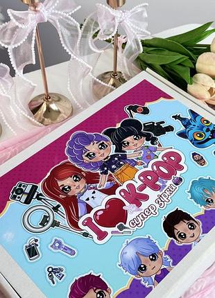 Набор на липучках «k-pop суперзвезды» а5 формат.
