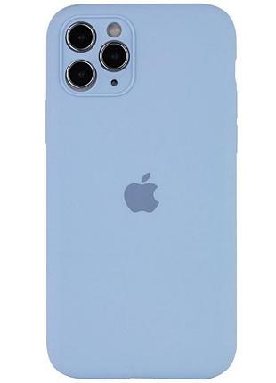 Чохол-накладка silicone full aa camera protect для apple iphone 12 pro max cornflower