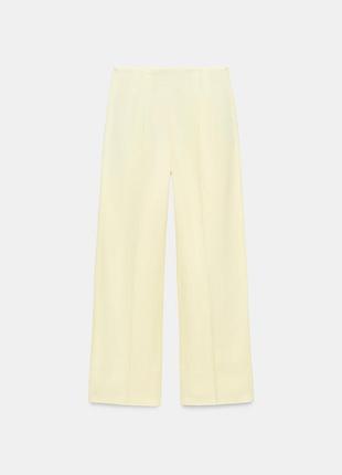 Брюки жіночі жовті атласні zara new