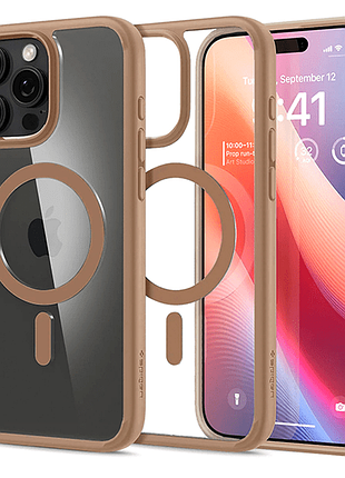 Чохол-накладка spigen ultra hybrid для iphone 16 pro max коричневий