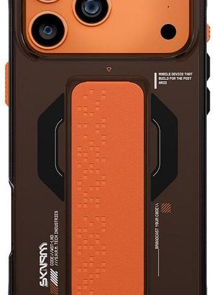 Чохол-накладка skinarma haxa (mag-charge + grip-stand) для iphone 17 pro графітовий