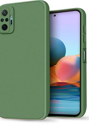 Чохол-накладка bizon android захист камери для xiaomi redmi note 10 pro 4g темно-зелений