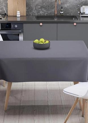 Скатертина водовідштовхувальна теп aquastop dark gray с-04224_30315 150х220 см темно-сіра 5090787