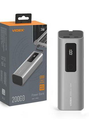 Повербанк 20000mah videx vpb-366 165w pd100w +display