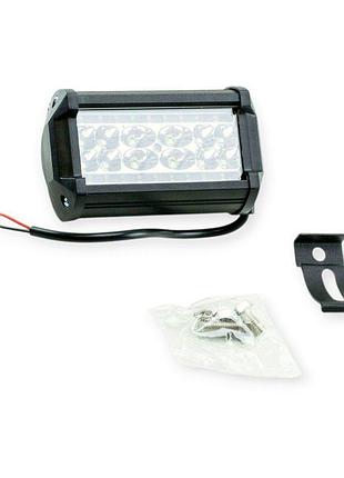 Фара додаткова led прямокутна 130х70х60 (д, в, ш) 90w ближнє світло 3030 megalight