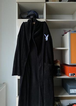 Чёрный халат playboy