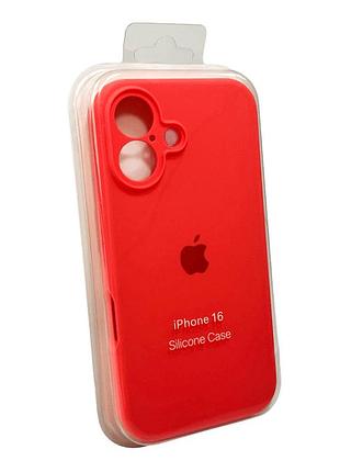 Чохол-накладка silicone full aa camera protect для apple iphone 16 peach помаранчевий 2