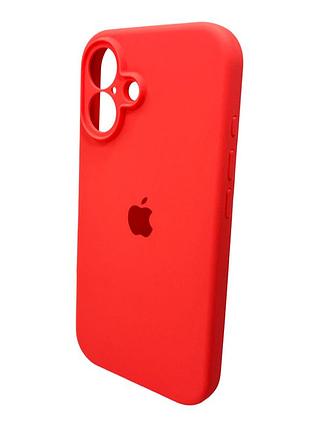 Чохол-накладка silicone full aa camera protect для apple iphone 16 peach помаранчевий 4