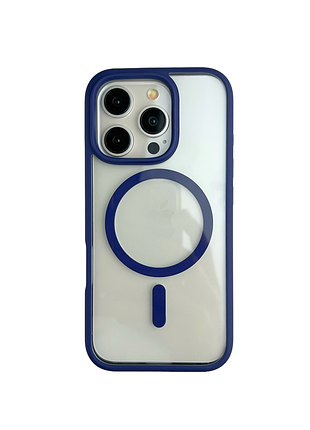 Чохол-накладка case lab clear color acryl premium для iphone 15 pro синій