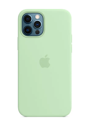 Чохол-накладка silicone case pistachio для iphone 12/12 pro зелений
