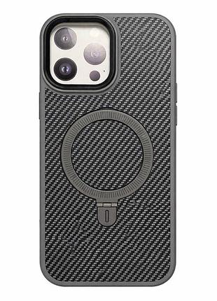 Чохол-накладка case lab carbon ring для iphone 13 pro max сірий