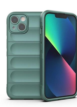 Чохол-накладка cosmic magic shield для apple iphone 13 темно-зелений