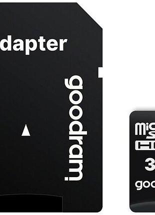 Карта пам'яті goodram 32gb microsdhc class 10 uhs-i u1 (m1aa-0320r12) + sd-адаптер