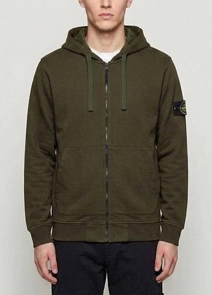 Зип-худи stone island хаки xl