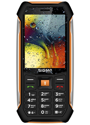 Мобільний телефон sigma mobile x-style 323 rain black/orange помаранчевий