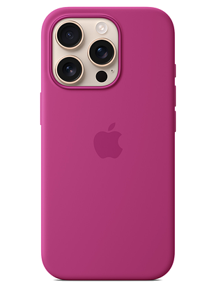 Чохол-накладка silicone case fushsia для iphone 16 pro