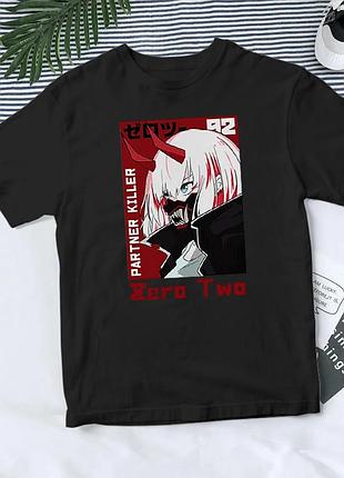 Футболка аниме "darling in the franxx, zero two " 3