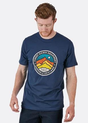 Футболка чоловіча rab stance 3 peaks ss tee deep ink