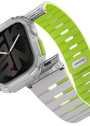 Ремінець skinarma gemini + atom niteglow strap lime 42 мм зелений