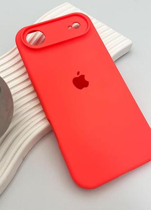 Чохол-накладка silicone full aa camera protect для apple iphone 17 air peach помаранчевий 4