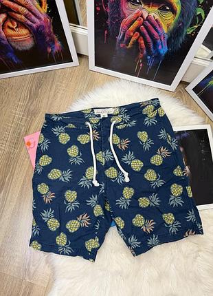 Чоловічі бавовняні шорти h&m l.o.g.g. в ананаси