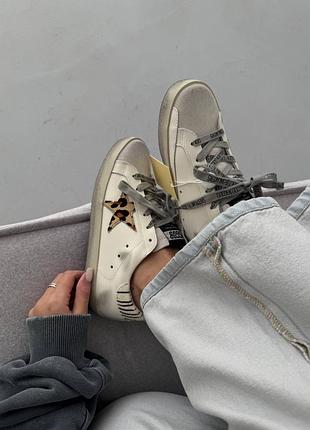 Кеди golden goose | ggdb sstar white / zoo print premium