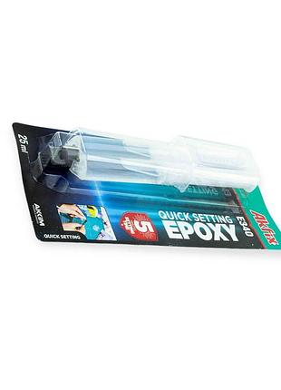 Клей двокомпонентний епоксидний akfix e340 25мл дерево, метал, плас.